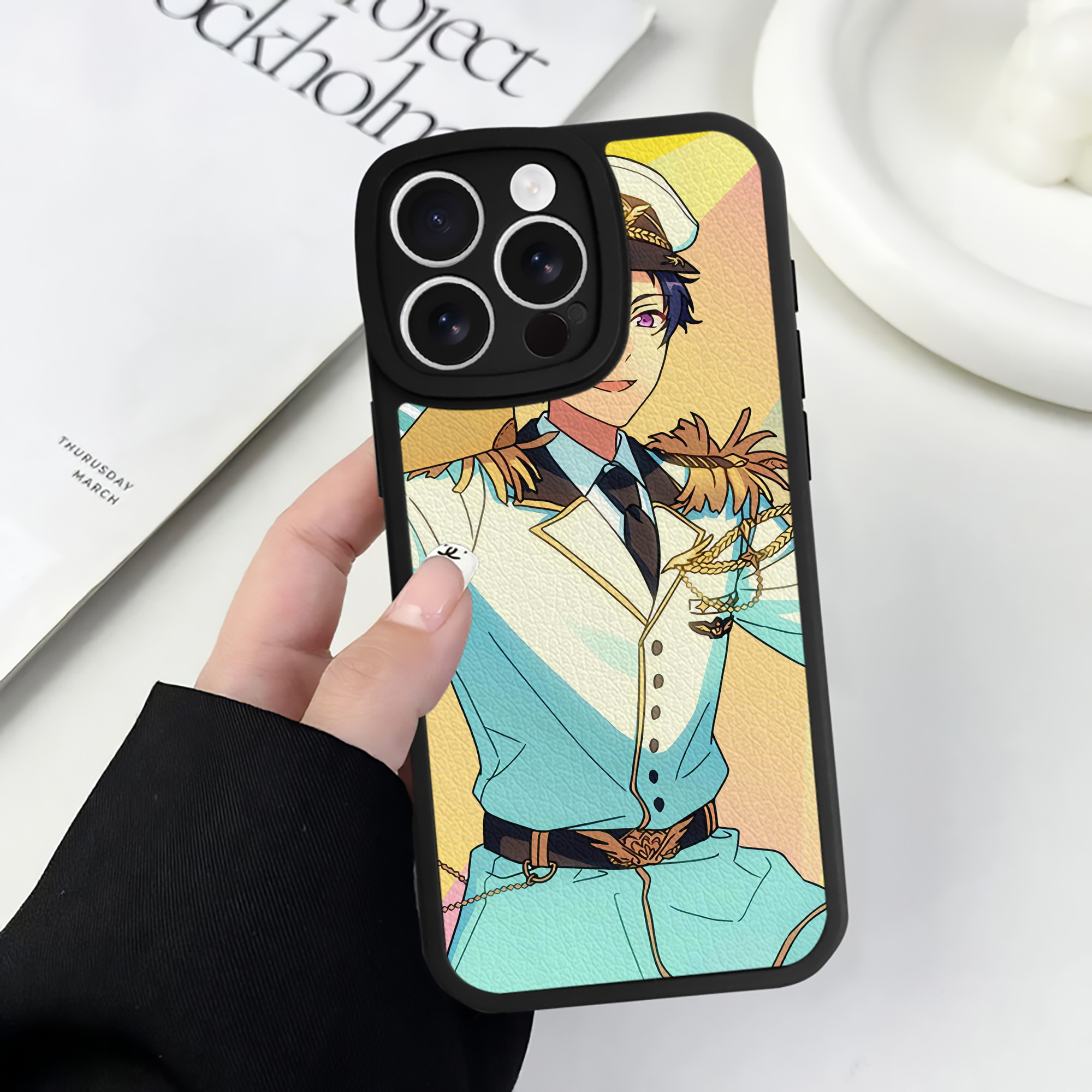 （画像用） あんさんぶるスターズ! Ensemble Stars 【iPhone 16シリーズ対応】シリコンスマホケース（レザー調） 材質：シリコン